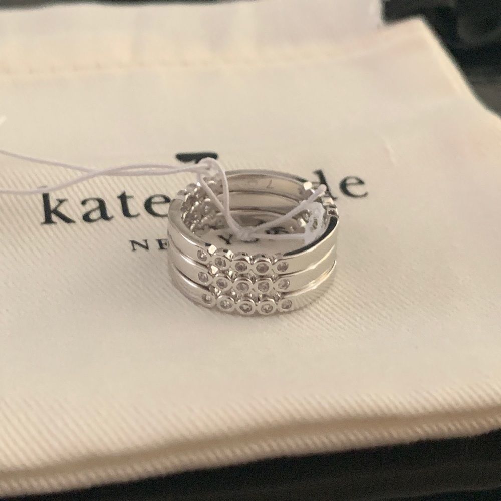 NWT Kate Spade Full Circle Ring Set 7.  W1